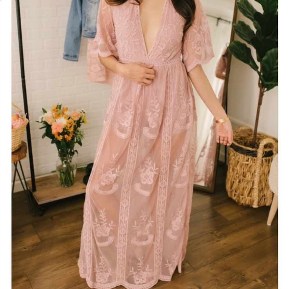 Wishlist Blush Lace Romper